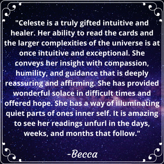 positive Tarot Testimonial from Becca